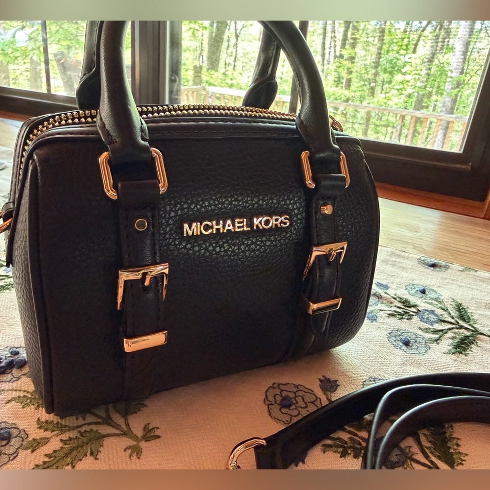 MICHAEL KORS Black Leather Mini Satchel - Picture 5 of 12